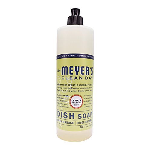 0885867433808 - MRS. MEYER'S CLEAN DAY DISH SOAP LEMON VERBENA, 16 FLUID OUNCE (PACK OF 3)