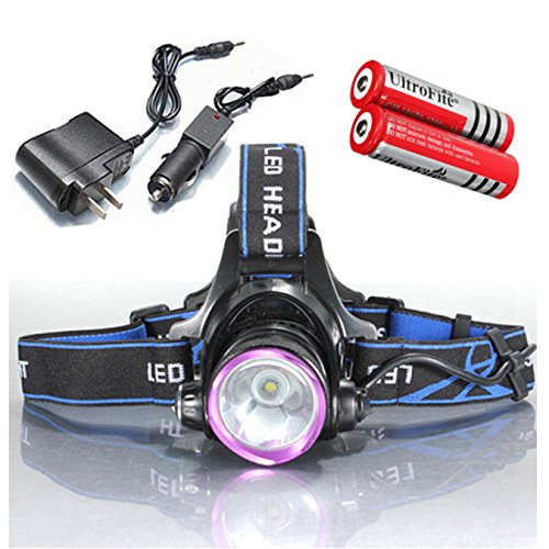 8858725166776 - 2000LM CREE XML T6 LED HEADLIGHT RECHARGEBLE 18650 CHARGER HEADLAMP