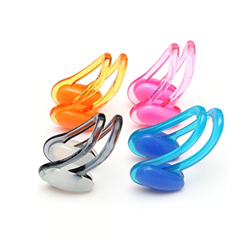 8858725193314 - PROFESSIONAL ADULT SWIMMING NOSE CLIP WITH GREY/PINK/ORANGE/BLUE
