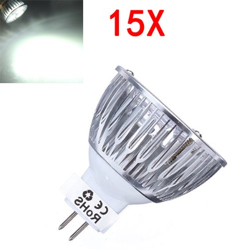 8858725211100 - 15X MR16 600LM DIMMABLE 9W PURE WHITE LIGHT LED SPOT BULB 12-24V