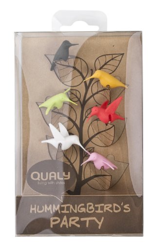 8858782112020 - QUALY HUMMINGBIRD PARTY GLASS TAG