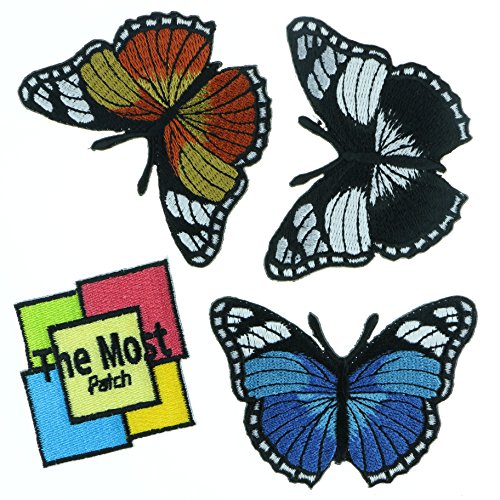 8859010001352 - BUTTERFLY EMBROIDERED IRON SEW ON APPLIQUE PATCH, VARIATION SET (A-2)