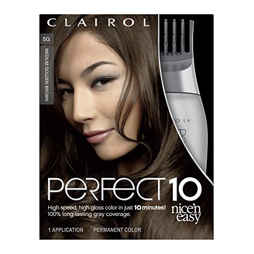 0885904356237 - CLAIROL PERFECT 10 BY NICE 'N EASY HAIR COLOR 005G MEDIUM GOLDEN BROWN 1 KIT, 1.000-KIT