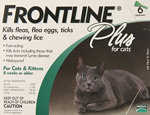 8859056170838 - MERIAL FRONTLINE PLUS FLEA AND TICK CONTROL FOR CATS AND KITTENS, 6 DOSES