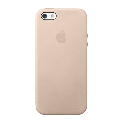 0885909787555 - APPLE IPHONE 5/5S BEIGE LEATHER CASE