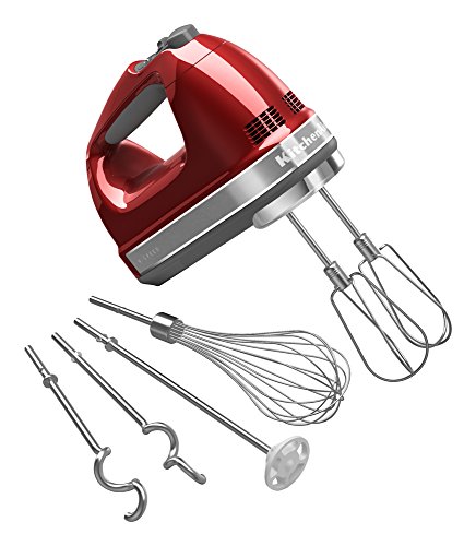 8859100228256 - KITCHENAID KHM926CA 9-SPEED DIGITAL HAND MIXER WITH TURBO BEATER II ACCESSORIES AND PRO WHISK - CANDY APPLE RED