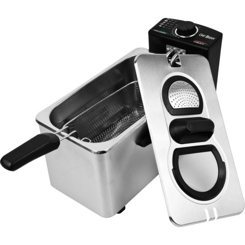 8859100267798 - CHEF BUDDY STAINLESS STEEL ELECTRIC DEEP FRYER, 3-1/2-LITER