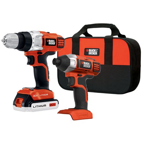 0885911326001 - BLACK & DECKER BDCD220IA-1 20-VOLT MAX LITHIUM-ION DRILL/DRIVER AND IMPACT DRIVER WITH 1 BATTERY