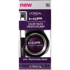 0885912336405 - QUALITY MAKE UP PRODUCT BY L'OREAL HIP HIGH INTENSITY PIGMENTS COLOR TRUTH CREAM, EGGPLANT # 960 EYELINER WITH PROFESSIONAL BRUSH, 0.159 OZ/ 4.5G, 1 SET