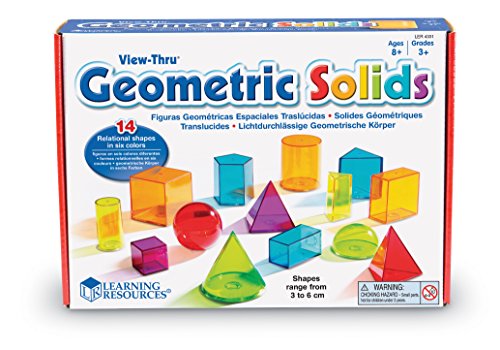 0885920579986 - LEARNING RESOURCES VIEW-THRU GEOMETRIC SOLIDS (14COLORED)