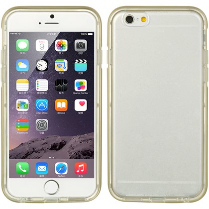 0885926195333 - DREAM WIRELESS APPLE IPHONE 6 PLUS HYBRID CASE ULTRA THIN AGUA - RETAIL PACKAGING - CLEAR/GOLD FRAME