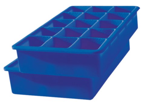 0885926401212 - TOVOLO PERFECT CUBE ICE TRAYS, STRATUS BLUE - SET OF 2
