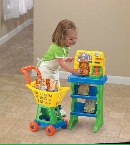 0885928557245 - AMERICAN PLASTIC TOYS MY VERY OWN SHOP N PAY MARKET SET, COLORS MAY VARY