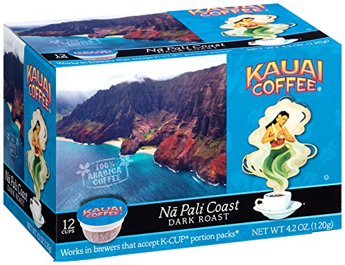 0885929454307 - KAUAI COFFEE NA PALI COAST DARK ROAST, 12 SINGLE SERVE CUPS, 4.2 OUNCE