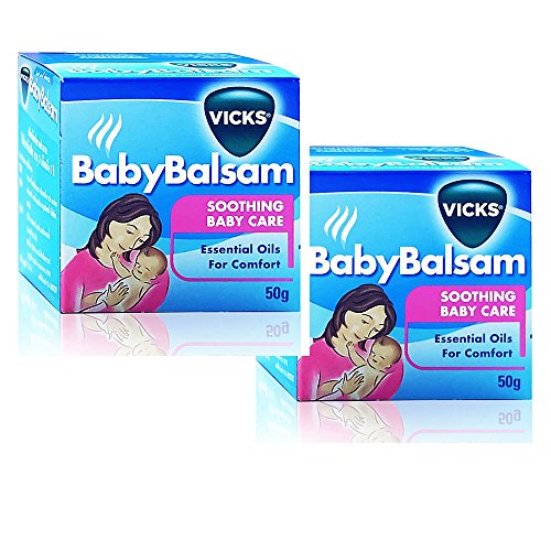 8859462133434 - PACK 2 VICKS VAPORUB BABY BALSAM SOOTHING BABY CARE ESSENTIAL OIL FOR COMFORT 50 G.