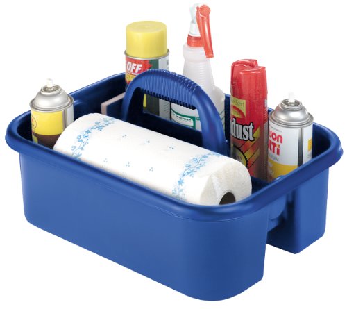 0885948324407 - AKRO-MILS 09185 BLUE PLASTIC TOTE CADDY, 14-INCH BY 18-INCH BY 9-INCH, BLUE