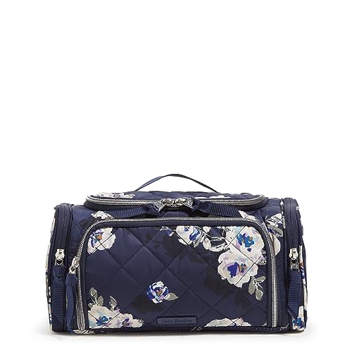 0886003061633 - VERA BRADLEY WOMENS PERFORMANCE TWILL LARGE TRAVEL COSMETIC MAKEUP ORGANIZER BAG ACCESSORY, BLOOMS AND BRANCHES NAVY, ONE SIZE