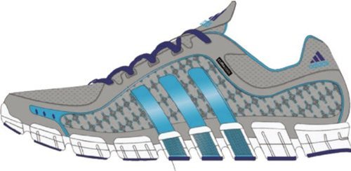 0886039536020 - ADIDAS - CC LEAP W WOMENS SHOES IN SHIFT GREY/SUPER CYAN/POWERBLUE, SIZE: 8 B(M) US WOMENS, COLOR: SHIFT GREY/SUPER CYAN/POWERBLUE