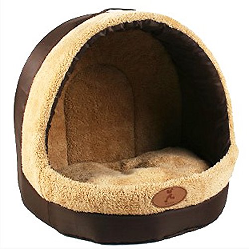 0886085330009 - DELUXE SOFT PET PETS BED DOG PUPPY CAT KITTEN BED HOUSE SLEEPING WARM MAT CAVE IGLOO (B, M)