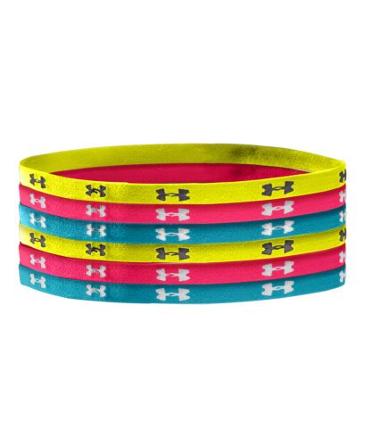 0886091375964 - UNDER ARMOUR WOMEN'S MINI HEADBANDS, 6 PACK-ONE SIZE, HIGH-VIS YELLOW