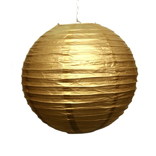 0886102393154 - FUN EXPRESS - GOLD LANTERNS, 12 BALLOON LANTERNS (INCLUDES WIRE) (1-PACK OF 6)