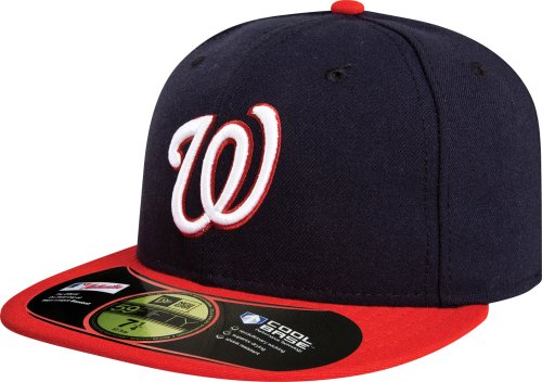 0886133202890 - MLB WASHINGTON NATIONALS AUTHENTIC ON FIELD ALTERNATE 59FIFTY FITTED CAP, SCARLE