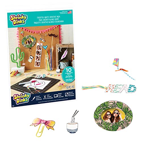 0886144036415 - JUST PLAY SHRINKY DINKS CREATIVE PACK, 25 SHEETS FROSTED WHITE, KIDS ART AND CRAFT ACTIVITY SET
