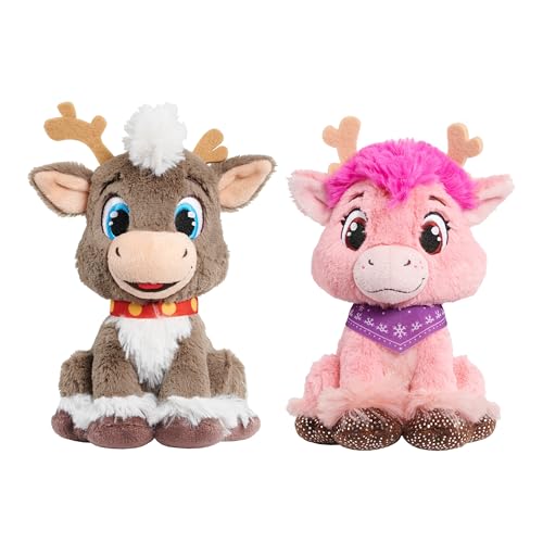 0886144185472 - JUST PLAY REINDEER IN HERE 2-PIECE SMALL PLUSH STUFFED ANIMAL SET, KIDS TOYS FOR AGES 3 UP