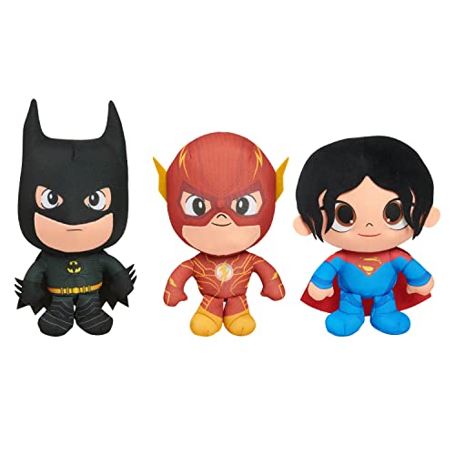 0886144275791 - JUST PLAY THE FLASH SMALL PLUSH BUNDLE 3-PACK WITH THE FLASH, BATMAN, AND SUPERGIRL 7-INCH PLUSH TOYS, THE FLASH MOVIE, AMAZON EXCLUSIVE, KIDS TOYS FOR AGES 3 UP, BASKET STUFFERS AND SMALL GIFTS