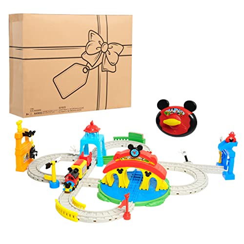 0886144380549 - DISNEY JUNIOR MICKEY MOUSE AROUND TOWN TRACK SET, 40-PIECE REMOTE CONTROL TOY TRAIN, OFFICIALLY LICENSED KIDS TOYS FOR AGES 3 UP, GIFTS AND PRESENTS, AMAZON EXCLUSIVE