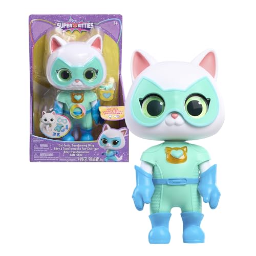 0886144670176 - DISNEY JUNIOR SUPERKITTIES CAT-TASTIC TRANSFORMING BITSY, LIGHTS AND SOUNDS TOY FIGURE, KIDS TOYS FOR AGES 3 UP BY JUST PLAY