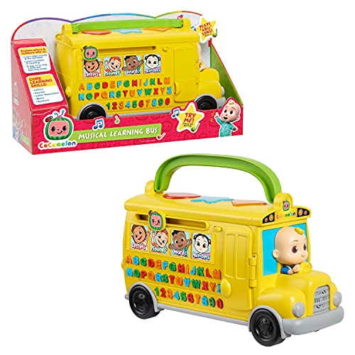 0886144961113 - COCOMELON MUSICAL LEARNING BUS, NUMBER AND LETTER RECOGNITION, PHONETICS, YELLOW SCHOOL BUS TOY PLAYS ABCS AND WHEELS ON THE BUS, BY JUST PLAY