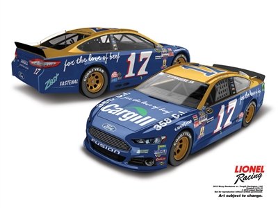 0886154104425 - LIONEL RACING RICKY STENHOUSE JR #17 CARGILL THROWBACK 2015 FORD FUSION NASCAR DIECAST CAR (1:64 SCALE)
