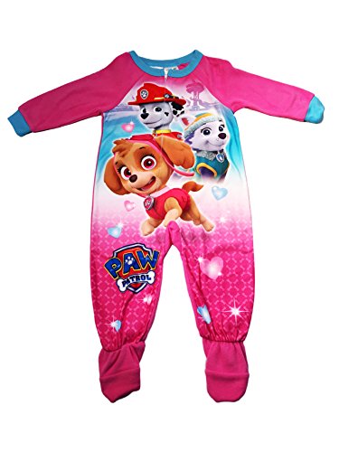 0886166985180 - PAW PATROL SKY, EVEREST, AND MARSHALL BABY GIRLS FOOTED BLANKET SLEEPER PAJAMA (24 MONTHS)