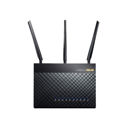 0886227419005 - ASUS - RT-AC68U AC1900 DUAL-BAND WI-FI ROUTER WITH LIFE TIME INTERNET SECURITY - BLACK