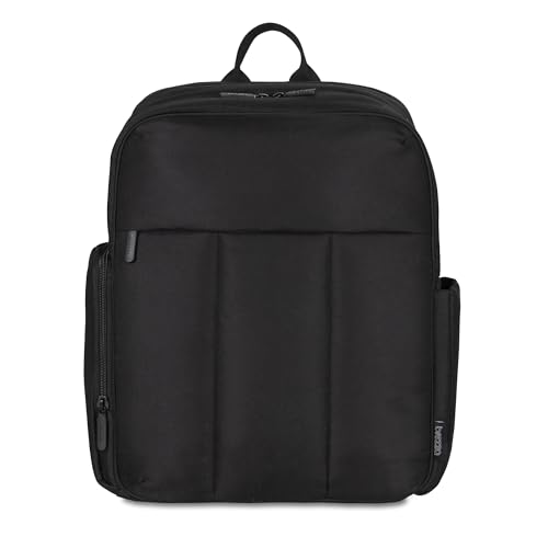 0886267002267 - BABY BREZZA GIO LAPTOP DIAPER BAG BACKPACK - SECURE STORAGE FOR YOUR LAPTOP OR TABLET - 9 POCKETS TO STORE ALL YOUR ACCESSORIES - INSULATED BOTTLE POCKET, BLACK