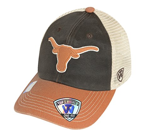 0886381184160 - TOP OF THE WORLD NCAA FRAT TRAILWAY MESH ONE-FIT HAT CAP-TEXAS LONGHORNS