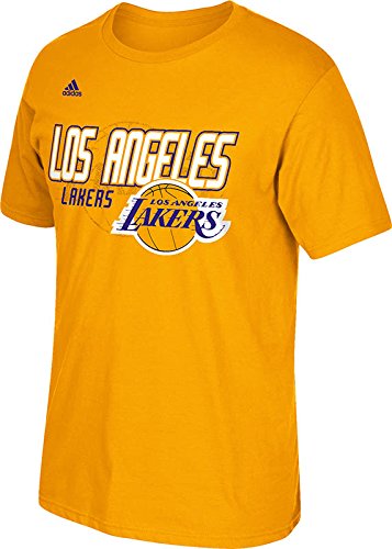 0886411053527 - NBA LOS ANGELES LAKERS MEN'S DISTRESSED BACK LOGO GO-TO TEE, X-LARGE, GOLD