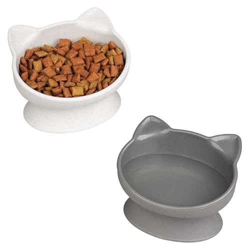 0886440754686 - KITTY CITY RAISED CAT FOOD BOWL COLLECTION/STRESS FREE PET FEEDER AND WATERER AND SLOW FEED BOWLS