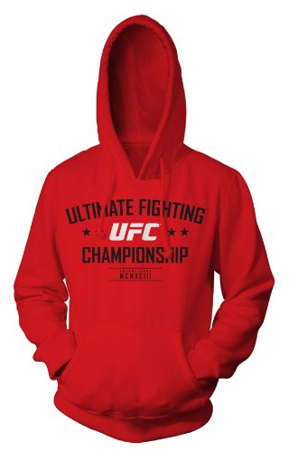 0886467094109 - UFC MCMXCIII HOODED PULLOVER, SMALL, RED