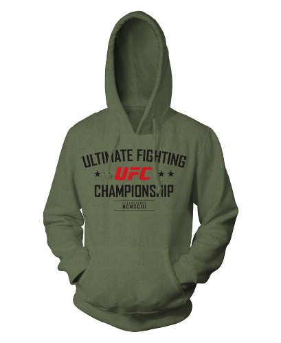 0886467094284 - UFC MCMXCIII HOODED PULLOVER, SMALL, ARMY HEATHER