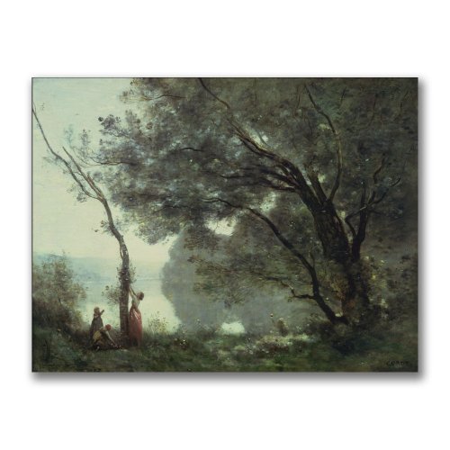 0886511092822 - TRADEMARK FINE ART RECOLLECTIONS OF MORTEFONTAINE BY JEAN BAPTISTE COROT CANVAS WALL ART, 35X47-INCH