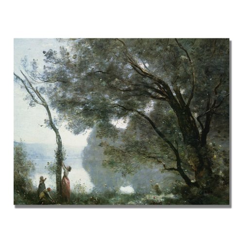 0886511104532 - TRADEMARK FINE ART SOUVENIR OF MONTEFONTAINE BY JEAN BAPTISTE COROT CANVAS WALL ART, 35X47-INCH