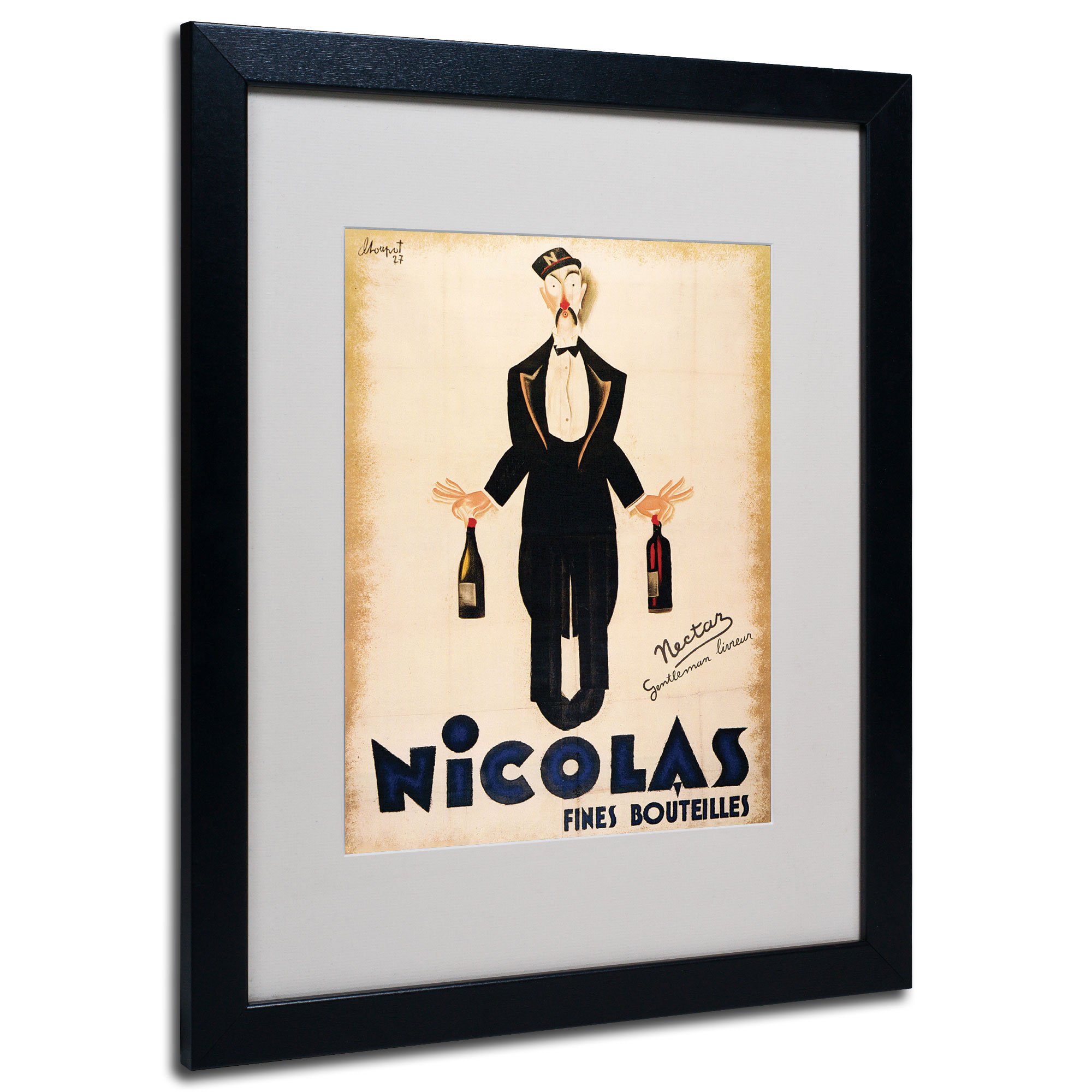 0886511190443 - 'NICOLAS FINES BOUTEILLES' FRAMED MATTED ART