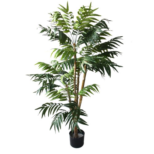 0886511284302 - PURE GARDEN 60IN.H PVC TROPICAL PALM ARTIFICIAL TREE WITH POT, 60IN.H X 30IN.