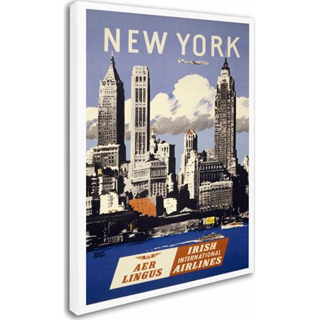 0886511288225 - TRADEMARK FINE ART TRAV NY AER LINGUS ARTWORK BY VINTAGE APPLE COLLECTION, 10 BY 19-INCH