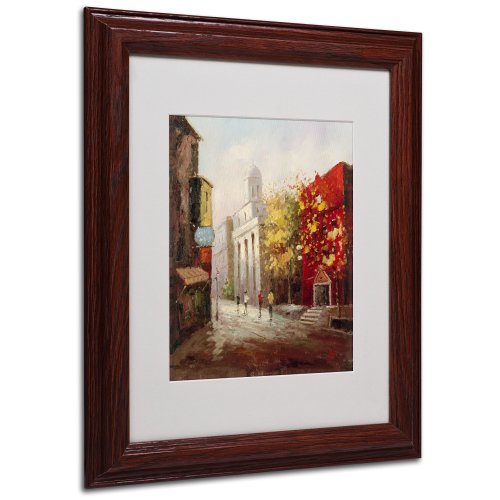 0886511388864 - TRADEMARK FINE ART SUNDAY MORNING IN BARI ITALY BY RIO WITH WOOD FRAME ARTWORK, 11 BY 14-INCH