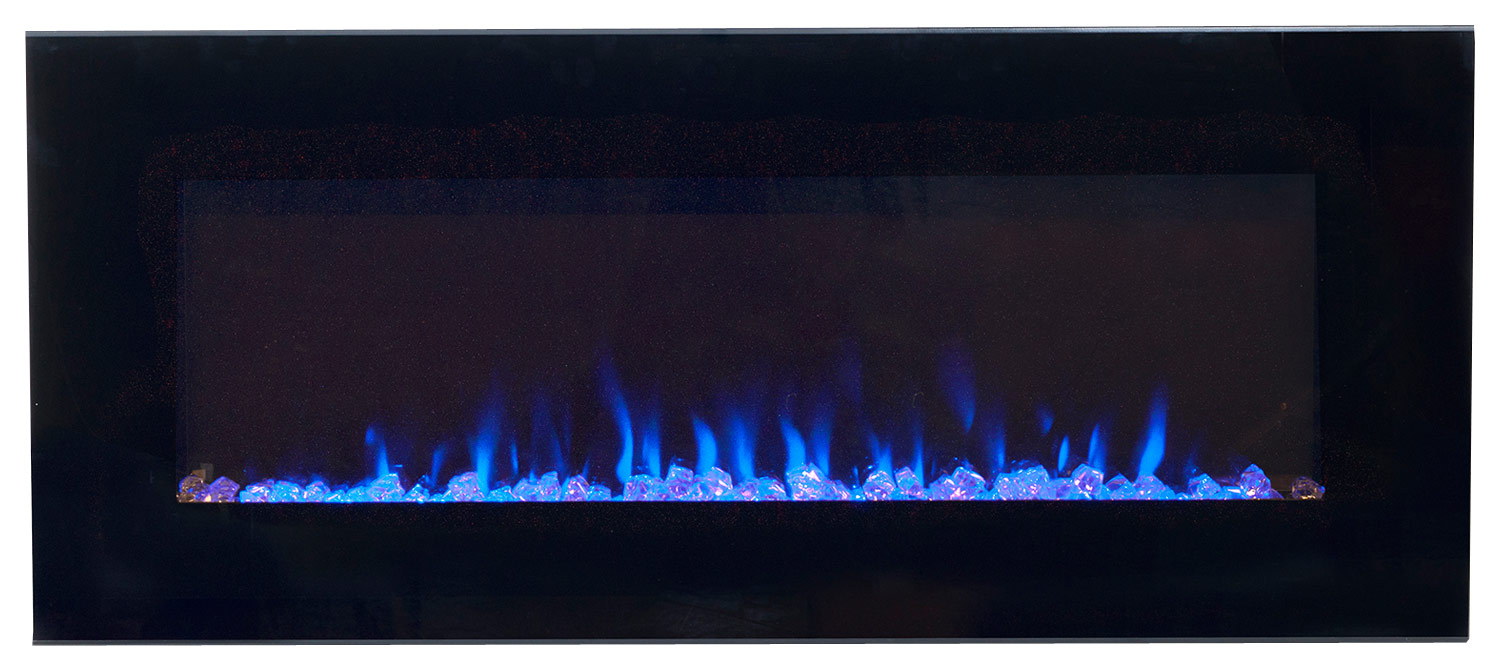 0886511520851 - NORTHWEST 42-INCH LED FIRE AND ICE ELECTRIC FIREPLACE WITH REMOTE, BLACK