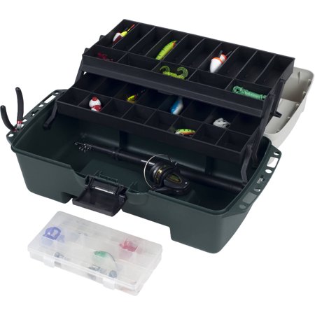 0886511747197 - WAKEMAN FISHING 2-TRAY TACKLE BOX WITH 3 REMOVABLE ORGANIZERS, 18
