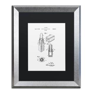 0886511939868 - CHANEL LIPSTICK CASE PATENT WHITE MATTED FRAMED ART (16 IN. W X 20 IN. H)